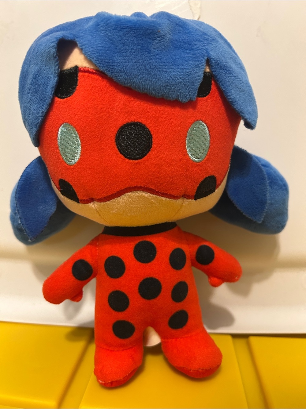 Blue-Haired Red Ladybug Plush Toy for Kids